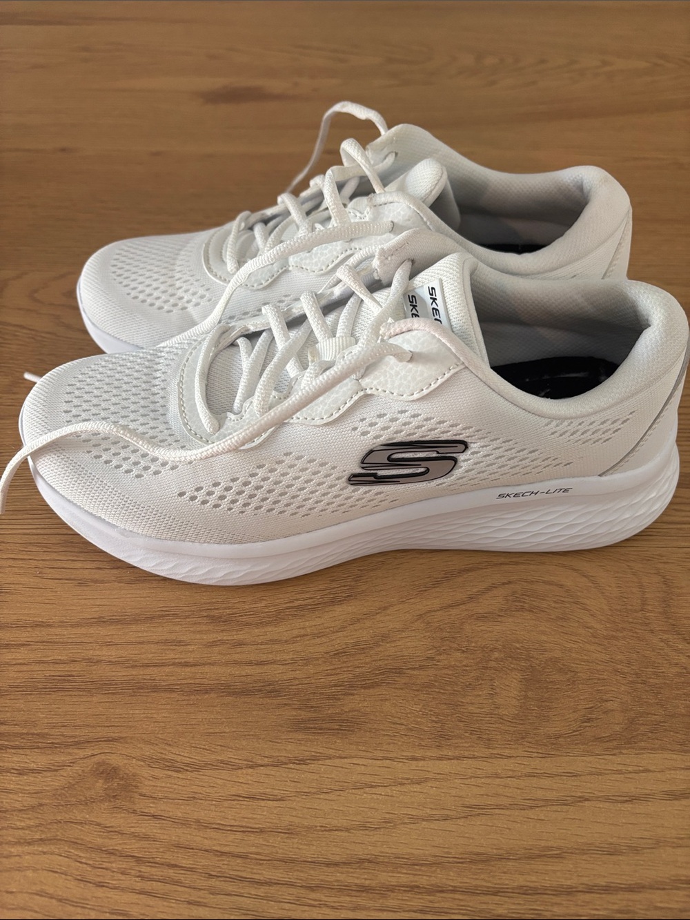Skechers All-White Breathable Mesh Athletic Sneakers - Picture 2 of 5